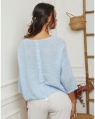 Chemise 100% Lin Iden bleu ciel