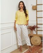Chemise 100% Lin Iden jaune