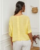 Chemise 100% Lin Iden jaune