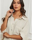 Chemise 100% Lin Itzak beige