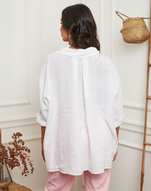 Chemise 100% Lin Itzak blanche