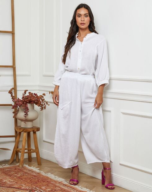 Chemise 100% Lin Mamyo blanche