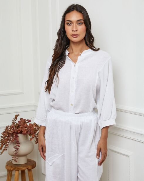 Chemise 100% Lin Mamyo blanche