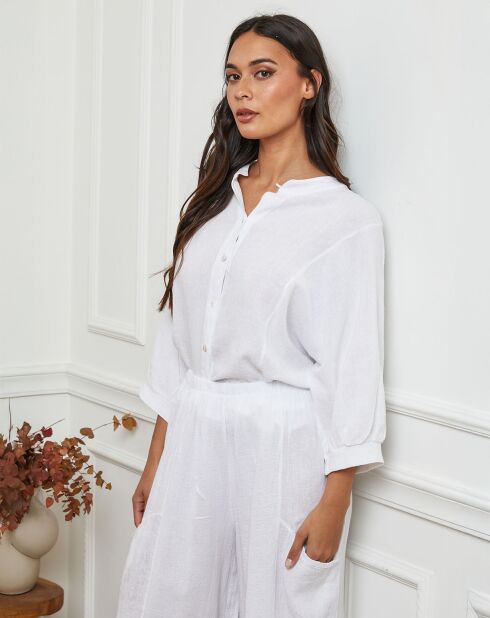 Chemise 100% Lin Mamyo blanche