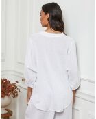 Chemise 100% Lin Mamyo blanche