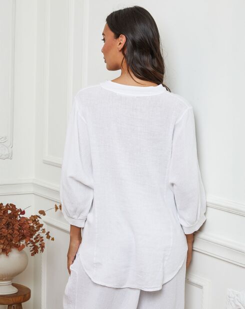 Chemise 100% Lin Mamyo blanche