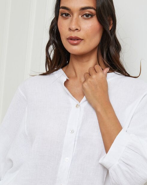 Chemise 100% Lin Mamyo blanche