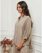 Chemise 100% Lin Mamyo taupe