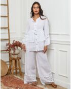 Chemise 100% Lin Nissam blanche