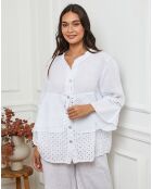 Chemise 100% Lin Nissam blanche