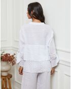 Chemise 100% Lin Nissam blanche