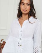 Chemise 100% Lin Nissam blanche
