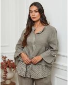 Chemise 100% Lin Nissam taupe