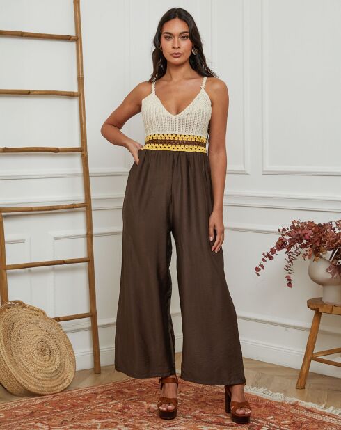 Combinaison Carly marron/beige
