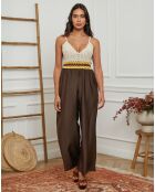 Combinaison Carly marron/beige