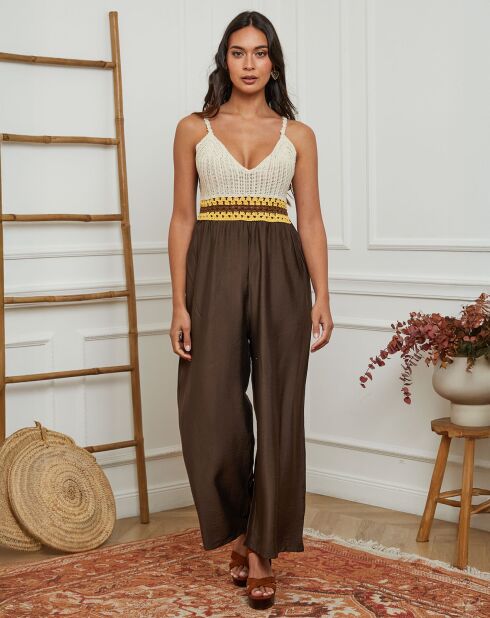 Combinaison Carly marron/beige
