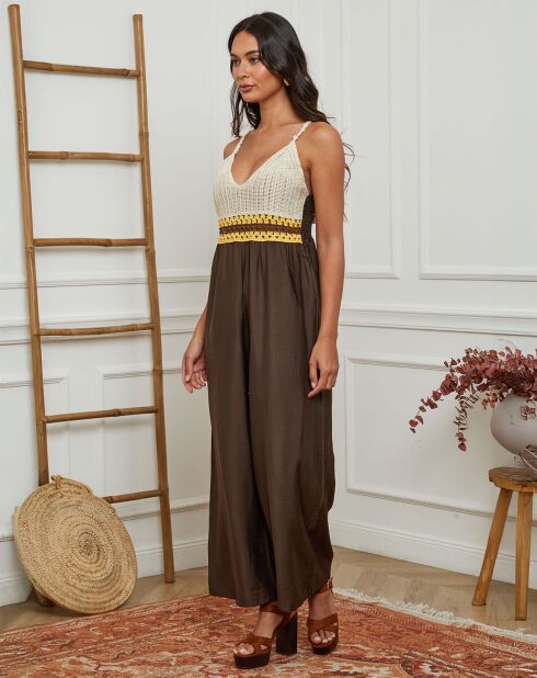 Combinaison Carly marron/beige