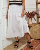 Jupe 100% Lin Landers blanche