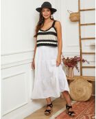 Jupe 100% Lin Landers blanche