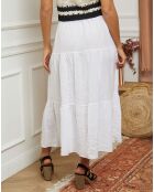 Jupe 100% Lin Landers blanche