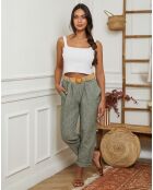 Pantalon Clementine vert kaki