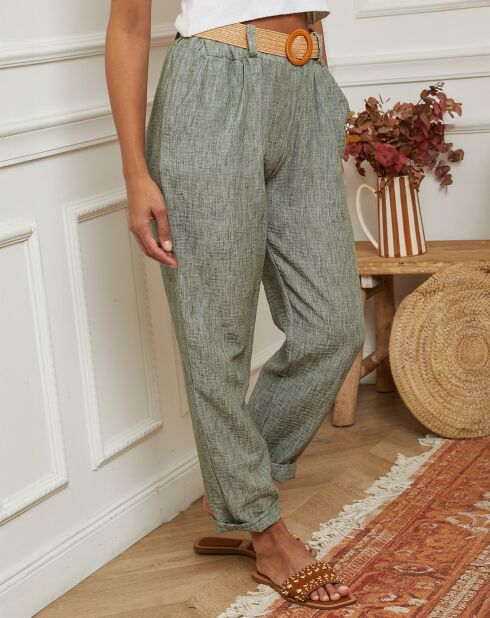 Pantalon Clementine vert kaki