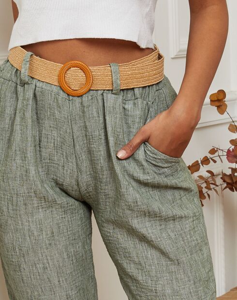 Pantalon Clementine vert kaki