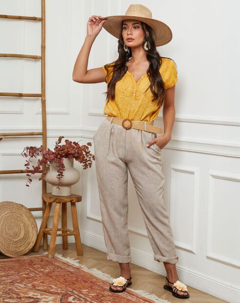 Pantalon Clementine taupe