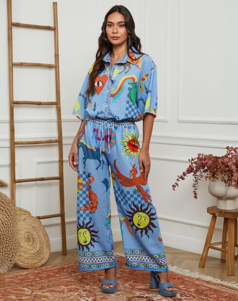 Pantalon Domeo bleu