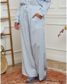 Pantalon en Lin mélangé Gordal bleu ciel