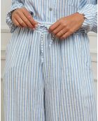 Pantalon en Lin mélangé Gordal bleu ciel
