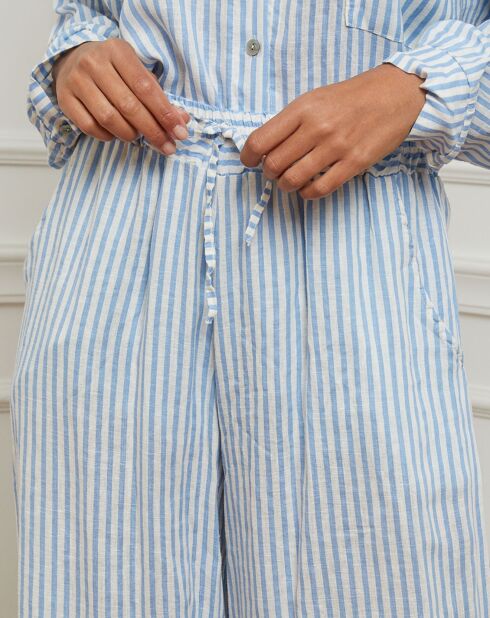 Pantalon en Lin mélangé Gordal bleu ciel