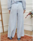Pantalon en Lin mélangé Gordal bleu ciel