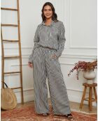 Pantalon en Lin mélangé Gordal noir