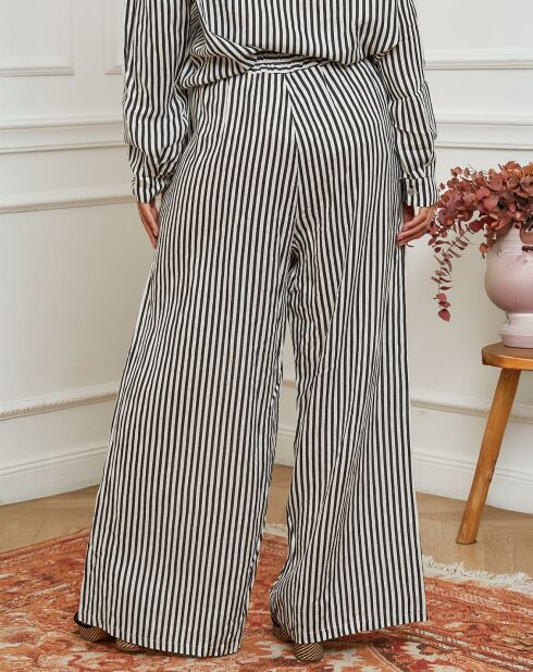 Pantalon en Lin mélangé Gordal noir