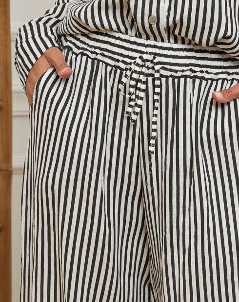 Pantalon en Lin mélangé Gordal noir