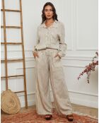 Pantalon en Lin mélangé Gordal taupe