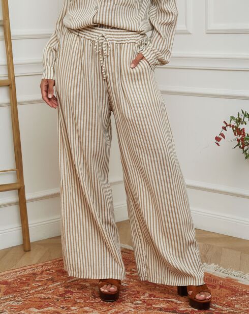 Pantalon en Lin mélangé Gordal taupe