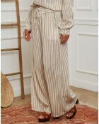 Pantalon en Lin mélangé Gordal taupe