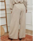 Pantalon en Lin mélangé Gordal taupe