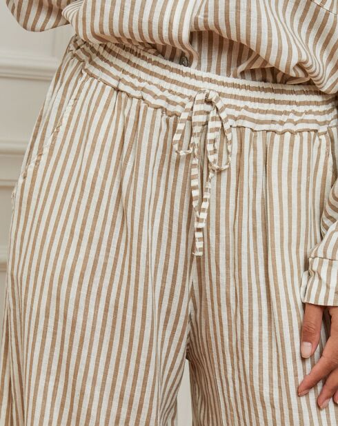 Pantalon en Lin mélangé Gordal taupe
