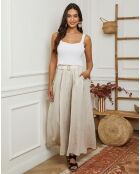 Pantalon 100% Lin Lornica beige