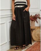 Pantalon 100% Lin Lornica noir