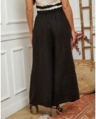 Pantalon 100% Lin Lornica noir