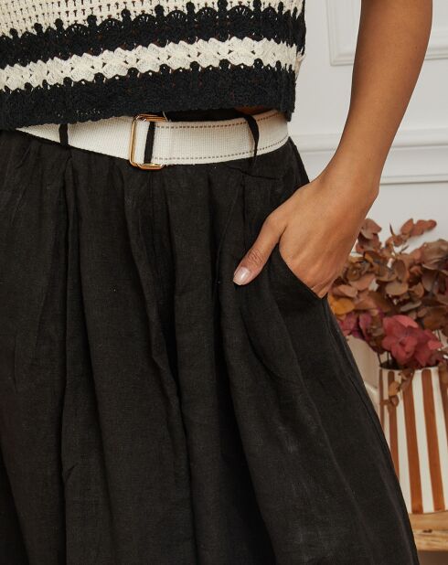 Pantalon 100% Lin Lornica noir