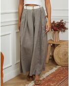 Pantalon 100% Lin Lornica taupe