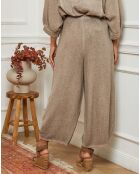 Pantalon 100% Lin Manga taupe