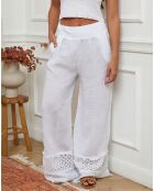 Pantalon 100% Lin Odel blanc