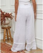 Pantalon 100% Lin Odel blanc