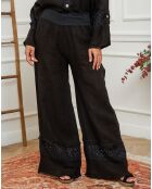 Pantalon 100% Lin Odel noir